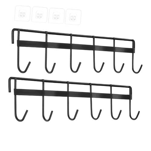 CONGARTENO 2 Stück Robuster Küchenutensilienhalter aus Metall mit Klebstarker Montage Platzsparendes Wandhängeregal für Kaffeetassen und Küchenwerkzeuge Minimalistisches Design ohne Bohren CONGARTENO 2 Stück Robuster Küchenutensilienhalter aus Metall mit Klebstarker Montage Platzsparendes Wandhängeregal für Kaffeetassen und Küchenwerkzeuge Minimalistisches Design ohne Bohren von CONGARTENO