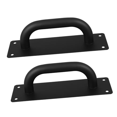 CONGARTENO 2 Stück Schwarzer Edelstahl Türgriff Push Pull Verstärktes Design Robust und Ergonomisch Teiliges für Ofen und Schiebetüren Einfache Schraubmontage Modernes Langlebiges von CONGARTENO