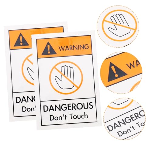 CONGARTENO 2 Stück Sicherheitswarnaufkleber Selbstklebend Robust Klare Muster für Glatte Oberflächen Wie als Warnschild für Gefährliche Geräte in Innen Außenbereich CONGARTENO 2 Stück Sicherheitswarnaufkleber Selbstklebend Robust Klare Muster für Glatte Oberflächen Wie als Warnschild für Gefährliche Geräte in Innen Außenbereich von CONGARTENO