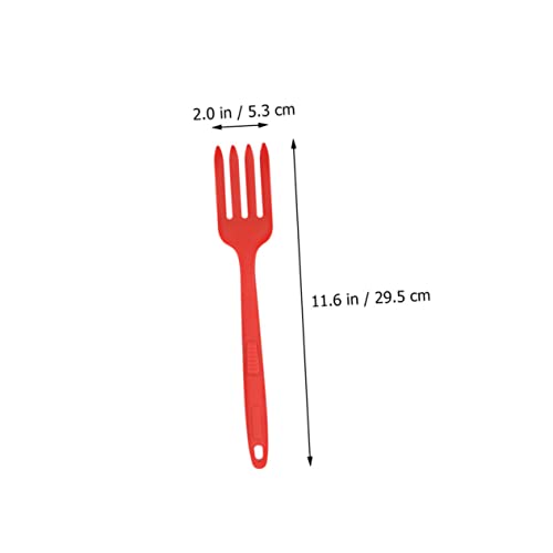CONGARTENO 2 Stück Silikon Küchen Gabel Hitzebeständig und Verschleißfest Praktische Salat und Spaghettigabel mit Langem Ergonomischem Griff Leicht und Platzsparend für Täglichen Gebrauch von CONGARTENO