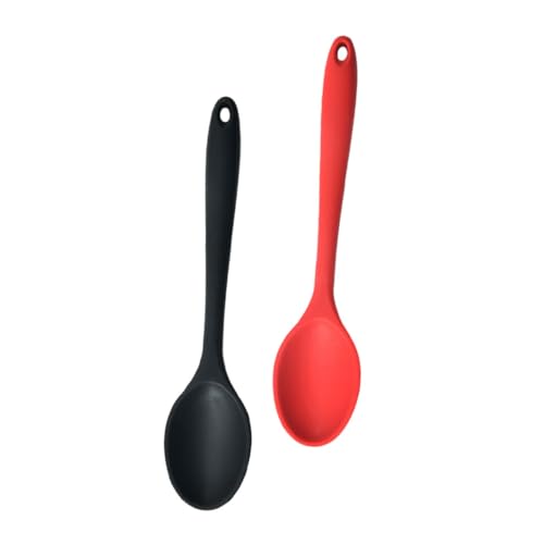 CONGARTENO 2 Stück Silikonlöffel Kleine Kochlöffel Hitzebeständig Bpa frei Vielseitige Küchenhelfer zum Kochen und Servieren in Schwarz und Rot CONGARTENO 2 Stück Silikonlöffel Kleine Kochlöffel Hitzebeständig Bpa frei Vielseitige Küchenhelfer zum Kochen und Servieren in Schwarz und Rot von CONGARTENO