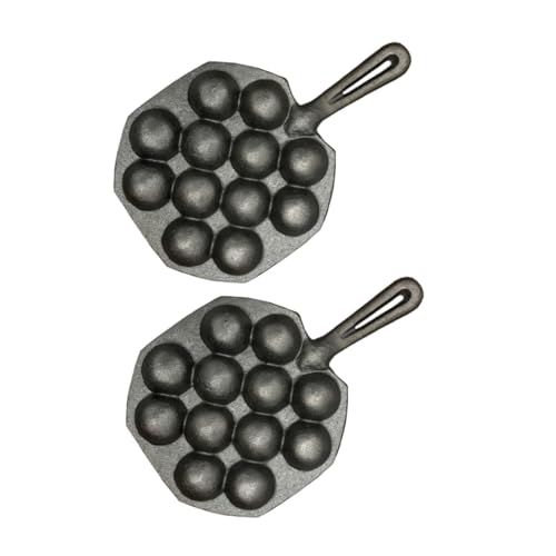 CONGARTENO 2 Stück Takoyaki Pfanne Antihaft Gusseisen Fleischbällchen Formen Teilig Backofengeeignet Spülmaschinenfest mit Rutschfestem Griff für Familienküche und Party CONGARTENO 2 Stück Takoyaki Pfanne Antihaft Gusseisen Fleischbällchen Formen Teilig Backofengeeignet Spülmaschinenfest mit Rutschfestem Griff für Familienküche und Party von CONGARTENO