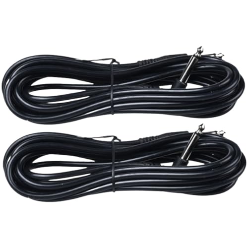 CONGARTENO 2 Stück Teiliges Elektrisches Gitarren Audiokabel mit Geradem Winkel Langlebiges Kupferkabel für Stabile Übertragung Geräuschreduzierend Kompatibel mit Gitarre und Audioverstärker von CONGARTENO