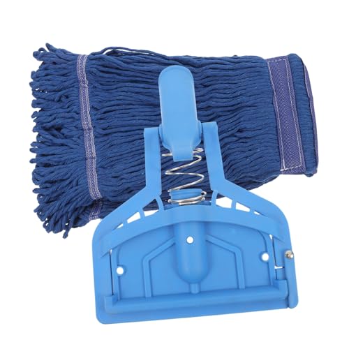 CONGARTENO 2 Stück Teiliges Ersatzkopf Mop mit Baumwollfaden Waschbarer Wischmopp Ersatzbezug mit Zuverlässigem Federclip Hochsaugfähiger Bodenwischer Ersatzkopf für Haushalts und von CONGARTENO