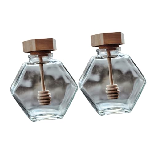 CONGARTENO 2 Stück Teiliges Honigglas mit Holzdeckel und Rührstab Luftdichter Transparenter Glas honigtopf mit Sechseckigem Design zur Aufbewahrung und Einfachem Dosieren Wiederverwendbar CONGARTENO 2 Stück Teiliges Honigglas mit Holzdeckel und Rührstab Luftdichter Transparenter Glas honigtopf mit Sechseckigem Design zur Aufbewahrung und Einfachem Dosieren Wiederverwendbar von CONGARTENO
