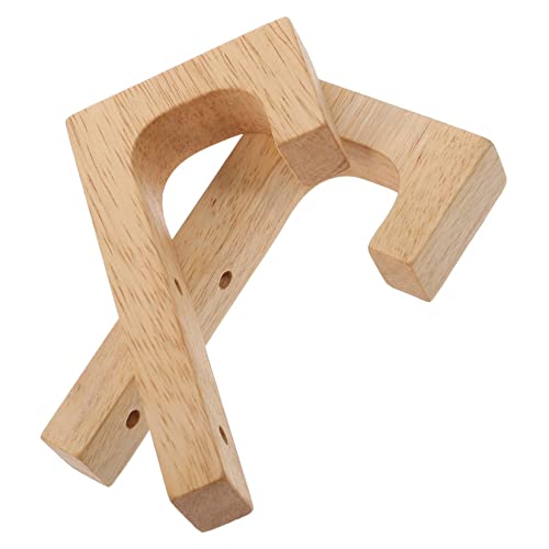 CONGARTENO 2 Stück Teiliges J Förmige Holz Kleiderhaken Robust für Garderobe und Werkstatt Multifunktional für Jacken Taschen Hüte Handtücher Einfache Wandmontage Kratzfrei und Langlebig von CONGARTENO