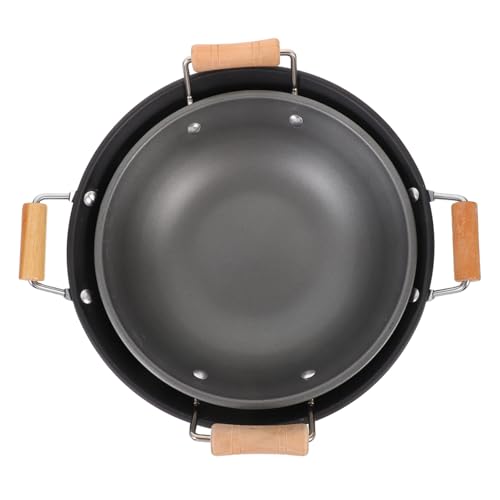 CONGARTENO 2 Stück Teiliges Kochset mit Holzgriff Kleiner Edelstahl Wok mit Flachem Boden Hitzebeständig Leicht Vielseitig für Herd Camping und Hot Pot Stabile Verformung Zufällige Farbe CONGARTENO 2 Stück Teiliges Kochset mit Holzgriff Kleiner Edelstahl Wok mit Flachem Boden Hitzebeständig Leicht Vielseitig für Herd Camping und Hot Pot Stabile Verformung Zufällige Farbe von CONGARTENO