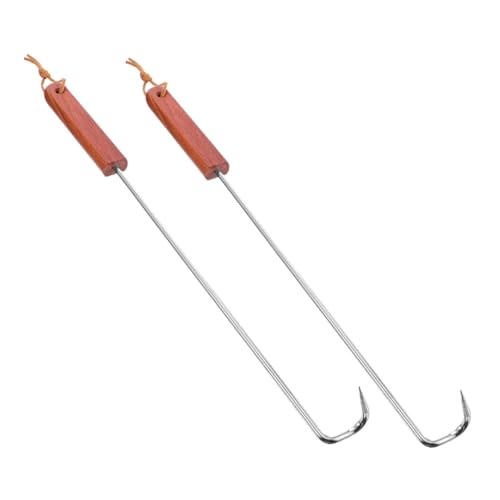 CONGARTENO 2 Stück Teiliges Steakgabel Hitzebeständig Langlebig für Grillpartys Camping und Outdoor Bbq Robuste Fleischgabel zum Einfachen Spießen und Wenden von Fleisch und Gemüse von CONGARTENO