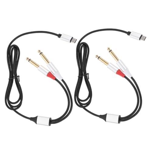 CONGARTENO 2 Stück USB C Dual Audio Splitter Kabel Teiliges Kompatibel mit Smartphone Tablet Laptop Einfache Plug Play Verbindung für Musiker und Audio Enthusiasten von CONGARTENO