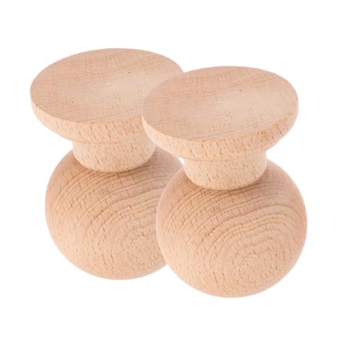 CONGARTENO 2 Stück Unlackierte Holzsäulen Dekoration Runde Massivholz Finials für Möbel Klassische Designs Vielseitig Einsetzbar für Innenraum Dekor und Handwerksprojekte von CONGARTENO