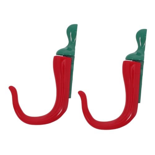 CONGARTENO 2 Stück Vintage Chili Pfeffer Wandhaken aus Robustem Metall Dekorative Küchen Badezimmerhaken Einfach zu Montieren zum Aufhängen von Mänteln Hüten und Utensilien Rustikaler von CONGARTENO