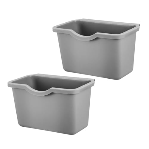 CONGARTENO 2 Stück Wandmontierter Küchen mülleimer Kleiner Abfallbehälter für Schrank Tür Hängend Platzsparend Robustes Kunststoff Müllbehälter für Bad Büro Haushalt von CONGARTENO