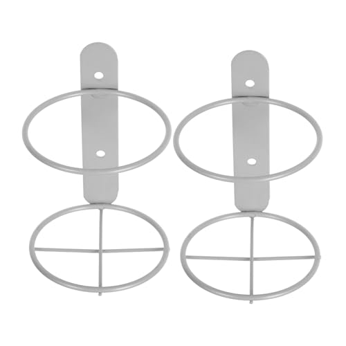 CONGARTENO 2 Stück Wandmontiertes Weinregal Silber Metall Weinflaschenhalter Robust Platzsparend Moderner Flaschenhalter für Wohnzimmer Küche Bar Display und Lagerung von CONGARTENO