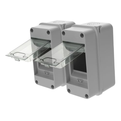 CONGARTENO 2 Stück Wege Verteilerkasten Transparentes Kunststoffgehäuse Outdoor Breaker Box Schutzdose für Stromverteilung und Sicherungsschutz für Innen Außenbereich von CONGARTENO
