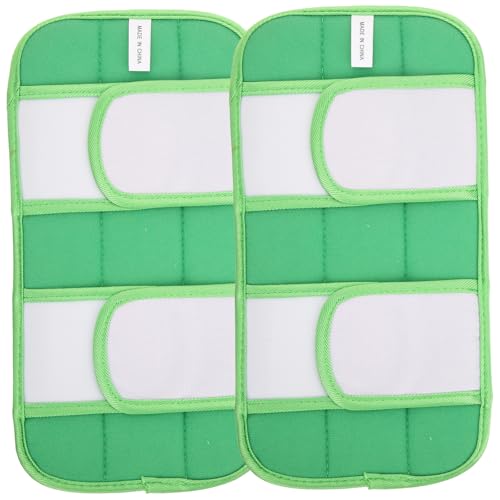 CONGARTENO 2 Stück Wiederverwendbare Mopppads aus Faser für Bodenwischer Hohe Schmutzaufnahme Waschbar bis Passend für Swiffer Geeignet für Hartholz Fliesen Laminat Vinyl und Linoleum von CONGARTENO