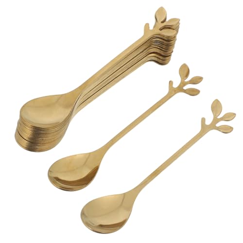 CONGARTENO 20 Stück Mini Löffel Set mit Goldene Teelöffel für Kaffee Tee Desserts Vorspeisen Partys und Cocktails für Haushalt und Besondere Anlässe von CONGARTENO