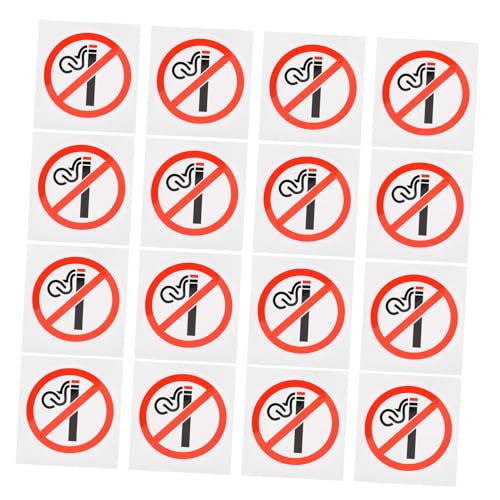 CONGARTENO 20 Stück No Smoking Aufkleber PVC Selbstklebend No Smoking Schild für Auto Büro Geschäft Verbotsschild Hinweis Rauchfrei Bereich Sicherheitswarnung von CONGARTENO