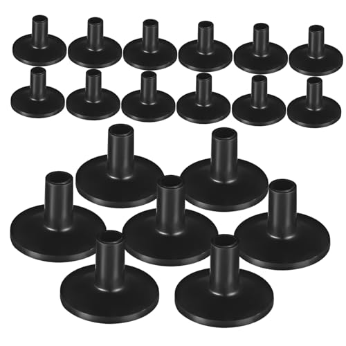 CONGARTENO 20 Stück Teiliges Schwarze Kunststoff Cymbal Stand Hülsen Verschleißfest Schützend Kompatibel mit Meisten Trommel Sets und Beckenständern Einfach zu Montieren Praktisches Zubehör von CONGARTENO