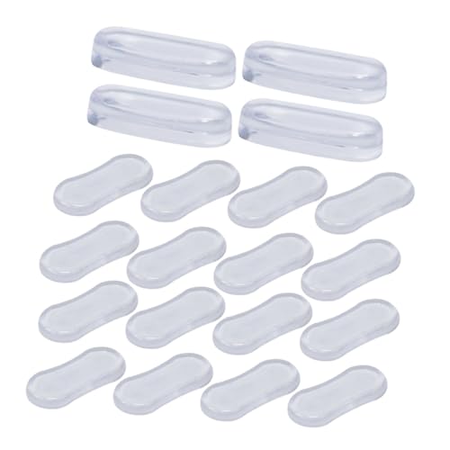 CONGARTENO 20 Stück Toilettendeckel Transparente Selbstklebende Silikonpolster Geräuschdämpfende Stoßabsorbierende Toilet Seat Cushion Mat Sanftes Schließen Passend von CONGARTENO