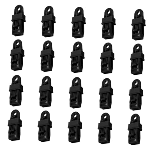 CONGARTENO 20 Stück Zeltclip Teiliges Langlebige rutschfeste Planenklammern mit Schiebesicherung für Camping Markisen Zeltplanen und Outdoor Befestigung Robust und Vielseitig für von CONGARTENO