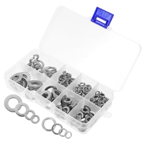 CONGARTENO 200 Stück Teiliges Edelstahl Unterlegscheiben Flache und Federscheiben Beilagscheiben Korrosionsbeständig Für Maschinen Reparaturen DIY Anwendungen CONGARTENO 200 Stück Teiliges Edelstahl Unterlegscheiben Flache und Federscheiben Beilagscheiben Korrosionsbeständig Für Maschinen Reparaturen DIY Anwendungen von CONGARTENO