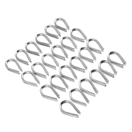 CONGARTENO 24 Stück Drahtseil Hülse Schutzring Teilig Robustes Chicken Heart Ring für Kabel Fixierung Verhindert Knicken und Ausfransen Geeignet für Maritime und Industrielle Anwendungen CONGARTENO 24 Stück Drahtseil Hülse Schutzring Teilig Robustes Chicken Heart Ring für Kabel Fixierung Verhindert Knicken und Ausfransen Geeignet für Maritime und Industrielle Anwendungen von CONGARTENO