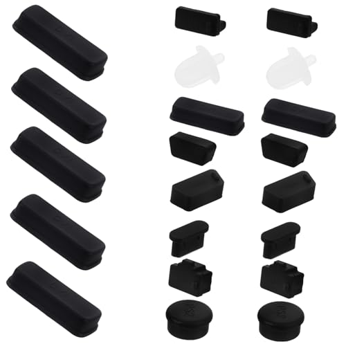 CONGARTENO 24 Stück Teiliges USB Schutzkappen Set Silikon Staubstopfen für Computer Ports Schutz vor Schmutz Flüssigkeiten für Desktop Konsolen und Smart Devices Zufällige Zufällige Farbe von CONGARTENO