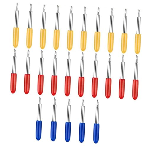 CONGARTENO 25 Stück Teiliges Schneidklingen für Schneideplotter Winkel Wolframstahl Kompatibel Langlebig Präzise Gravurmesser für Vinyl und Folien Zufällige Farbe CONGARTENO 25 Stück Teiliges Schneidklingen für Schneideplotter Winkel Wolframstahl Kompatibel Langlebig Präzise Gravurmesser für Vinyl und Folien Zufällige Farbe von CONGARTENO