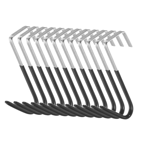 CONGARTENO 25 Stück Teiliges Über-schrank-türhaken Metall Fester Halt Einfache Montage ohne Bohren Vielseitig für Küchen Badezimmer-organizer Schwarze Rücktür-hängeschlaufen für Handtücher von CONGARTENO