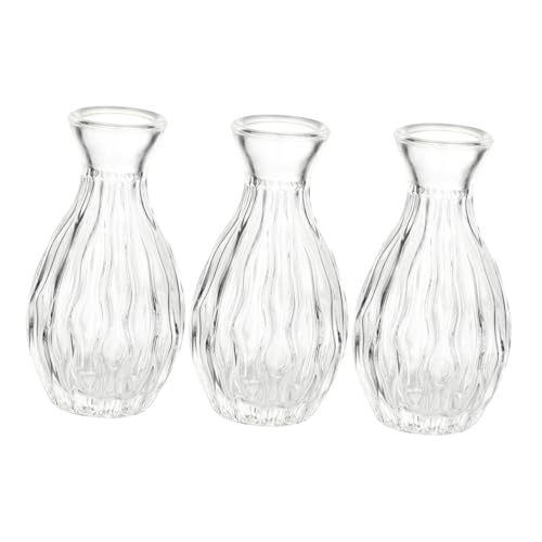 CONGARTENO 3 Stück Duftflaschen mit Breiter Öffnung Aromatherapie Diffuser Flakon Vielseitig als Raumdeko Vase und Parfümzerstäuber für Frischen Duft im Zuhause von CONGARTENO