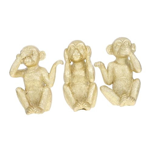 CONGARTENO 3 Stück Teiliges Resin Affen Figuren Set DREI Affen Statuen Verschiedenen Posen Dekorative Kunstharz Skulpturen für Tisch Langlebig Kompakt Kreative und Bürodekoration CONGARTENO 3 Stück Teiliges Resin Affen Figuren Set DREI Affen Statuen Verschiedenen Posen Dekorative Kunstharz Skulpturen für Tisch Langlebig Kompakt Kreative und Bürodekoration von CONGARTENO