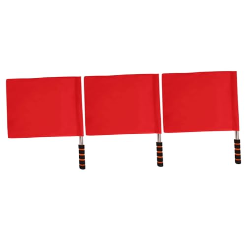 CONGARTENO 3 Stück Teiliges Schiedsrichter Warnsignal Flaggen mit Robustem Griff für Fußball Basketball Sport Leuchtend Rote Sicherheitsfahnen zur Klaren Spielführung und CONGARTENO 3 Stück Teiliges Schiedsrichter Warnsignal Flaggen mit Robustem Griff für Fußball Basketball Sport Leuchtend Rote Sicherheitsfahnen zur Klaren Spielführung und von CONGARTENO