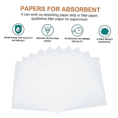 CONGARTENO 30 Blatt Qualitatives Filterpapier Labor Mittlere Schnelle Langsame Geschwindigkeit Saugfähiges Papier Absorptionspapier für Laborversuche Hochwertige Filtermaterialien von CONGARTENO