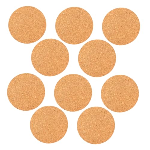 CONGARTENO 30 Stück Untersetzer aus Kork Cork Cup Pad Runde Kork Untersetzer heiße Pads für die Küche Cup-Isolierpads runden Holz Hellbraun Wiederverwendbar von CONGARTENO