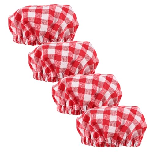 CONGARTENO 4 Stück Deckel des Brotgärtanks Abdeckung des Fermentationsglases Auskleidung Für Brotkörbe Korb Aus Stoff Schüsselabdeckungen Für Bio-Lebensmittel Glasflasche Stoffpolycotton von CONGARTENO