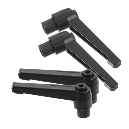 CONGARTENO 4 Stück Einstellbare Klemmhebelgriffe Aluminiumlegierung mit Ratschen Druckknopf Langlebig Flexibel Verstellbar und Sicher Fixierend für Maschinen Möbel und Elektronik von CONGARTENO