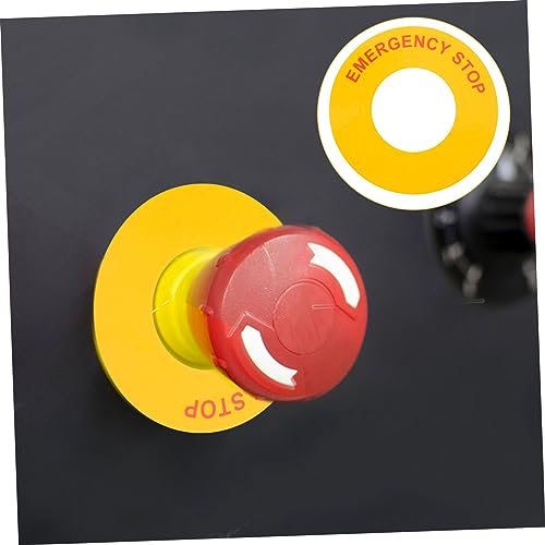 CONGARTENO 4 Stück Not aus aufkleber PP Not aus schild Langlebige Industrie etiketten für Elektrische Geräte Maschinen Sicherheitskennzeichnung für Innen Außenbereich von CONGARTENO