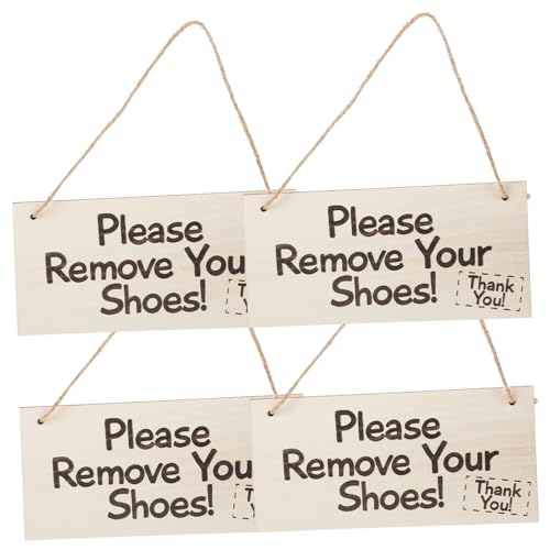 CONGARTENO 4 Stück Rustikale Holz Türschilder Bitte Schuhe Ausziehen Hängende Dekoration Innen Geschützter Außenbereich Langlebig Einfach zu Montieren Praktisches für Zuhause und Gäste CONGARTENO 4 Stück Rustikale Holz Türschilder Bitte Schuhe Ausziehen Hängende Dekoration Innen Geschützter Außenbereich Langlebig Einfach zu Montieren Praktisches für Zuhause und Gäste von CONGARTENO