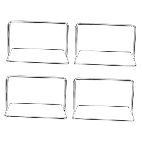 CONGARTENO 4 Stück Teiliges Edelstahl Partition Rack mit Rutschfestem Sockel Praktischem Kratzfreiem Multi Purpose Divider Halter für Büro und Schreibtisch Trennwände Stabile Schonende von CONGARTENO