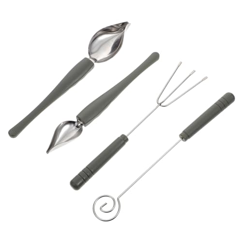 CONGARTENO 4 Stück Teiliges Edelstahl Schokoladen dekorierbesteck mit Langem Griff Hitzebeständig Rostfrei zum Fondue Dessert Kuchendekorieren Praktisches Küchenwerkzeug für Präzises Sauce CONGARTENO 4 Stück Teiliges Edelstahl Schokoladen dekorierbesteck mit Langem Griff Hitzebeständig Rostfrei zum Fondue Dessert Kuchendekorieren Praktisches Küchenwerkzeug für Präzises Sauce von CONGARTENO