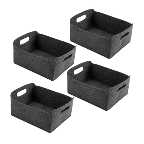 CONGARTENO 4 Stück Teiliges Filzkorb mit Griffen Vielseitige Aufbewahrungsboxen für Kleidung Bücher Badezimmer und Schrank Faltbare Organizer für Zuhause Büro Auto Dekorative Ordnungslösung CONGARTENO 4 Stück Teiliges Filzkorb mit Griffen Vielseitige Aufbewahrungsboxen für Kleidung Bücher Badezimmer und Schrank Faltbare Organizer für Zuhause Büro Auto Dekorative Ordnungslösung von CONGARTENO