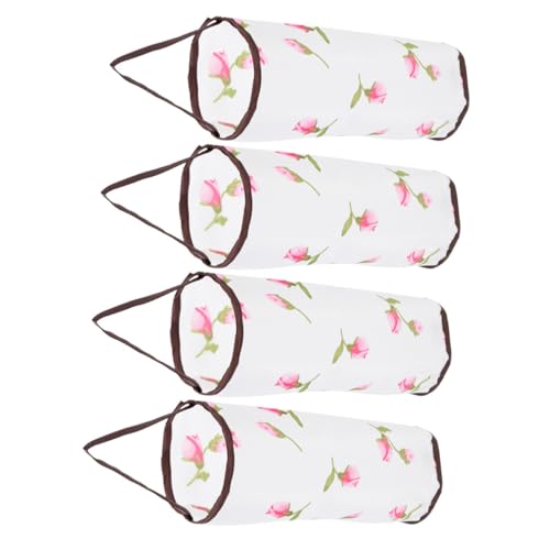 CONGARTENO 4 Stück Teiliges Müllbeutelhalter Wandmontage Polyester Müllsack Organizer mit Zugband Elastischem Boden Platzsparend für Küche Haushalt und Aufbewahrung von CONGARTENO