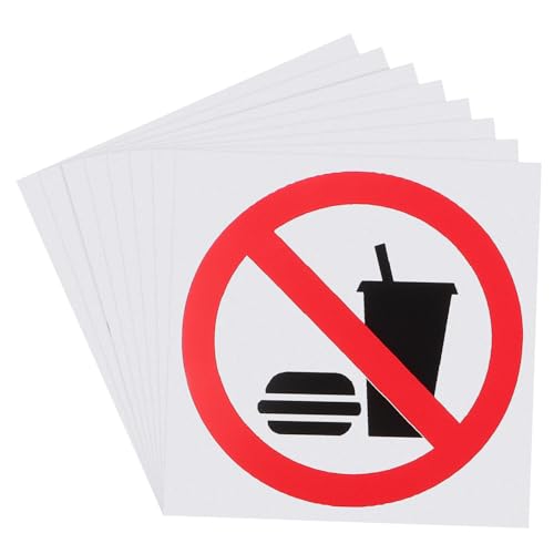 CONGARTENO 4 Stück Teiliges No Food Drink Schild Set Selbstklebend PVC Aufkleber für Innen Außen Büro Einzelhandel Langlebig Vielseitig Einsetzbar Warnschild CONGARTENO 4 Stück Teiliges No Food Drink Schild Set Selbstklebend PVC Aufkleber für Innen Außen Büro Einzelhandel Langlebig Vielseitig Einsetzbar Warnschild von CONGARTENO