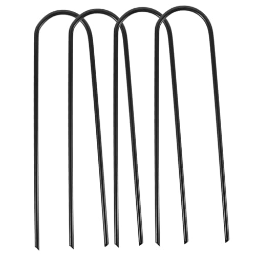 CONGARTENO 4 Stück Teiliges Robuste U Förmige Zeltpflöcke aus Verzinktem Stahl mit Spitzem Ende Windfeste Erdanker für Camping Trampolin Pavillon und Outdoor Zeltbefestigung von CONGARTENO