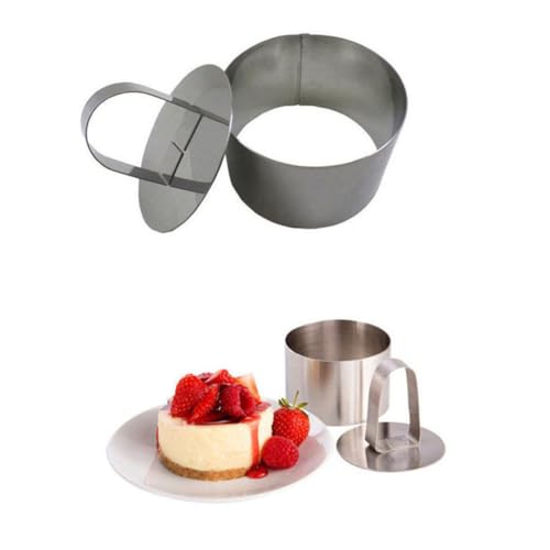 CONGARTENO 4 Stück Teiliges Rundes Cake Mold aus mit Push Board Non Stick Tortenform für Zuhause Kreatives Backzubehör für Einfache Entformung und Langlebigen Einsatz CONGARTENO 4 Stück Teiliges Rundes Cake Mold aus mit Push Board Non Stick Tortenform für Zuhause Kreatives Backzubehör für Einfache Entformung und Langlebigen Einsatz von CONGARTENO