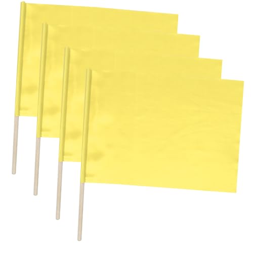 CONGARTENO 4 Stück Teiliges Schiedsrichter flaggen Handliche Wettkampf flaggen Leicht und Sichtbar für Fußball Rugby Hockey Training und Spiele von CONGARTENO