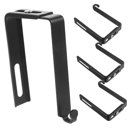 CONGARTENO 4 Stück Teiliges Verstellbares Türhaken Robustem Metall Platzsparende Türgarderobe zum Aufhängen von Handtüchern Kleidung und Hüten Bohrfreier Over door Haken für Bad und Flur von CONGARTENO