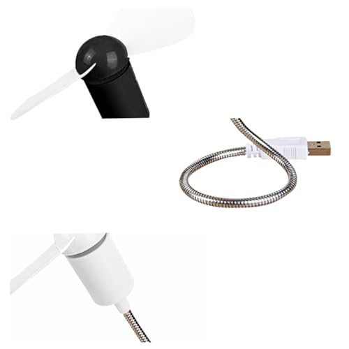CONGARTENO 4 Stück USB Tischventilator mit Flexiblem Leiser Mini Lüfter für Laptop und Desktop Kompakter Luftstromspender Energiesparender Tragbarer Schreibtischventilator von CONGARTENO