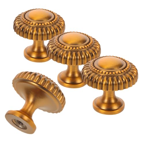 CONGARTENO 4 Stück Vintage Möbelgriff Zinklegierung Einloch Schubladenknöpfe mit Anti-rutsch-struktur Komfortable Küchen Kleiderschrankgriffe Einfache Montage Langlebige Möbelbeschläge von CONGARTENO