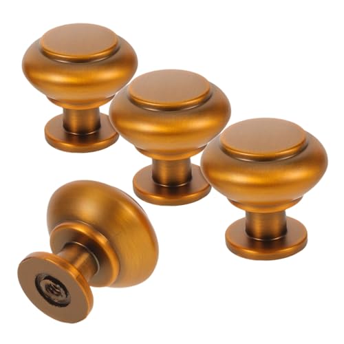 CONGARTENO 4 Stück Vintage Zinklegierung Möbelgriff Single Hole Schrankgriff für Küchenschränke und Kleiderschrank Langlebig Stabile Installation Angenehme Haptik Dekorative Kommoden-griffe von CONGARTENO